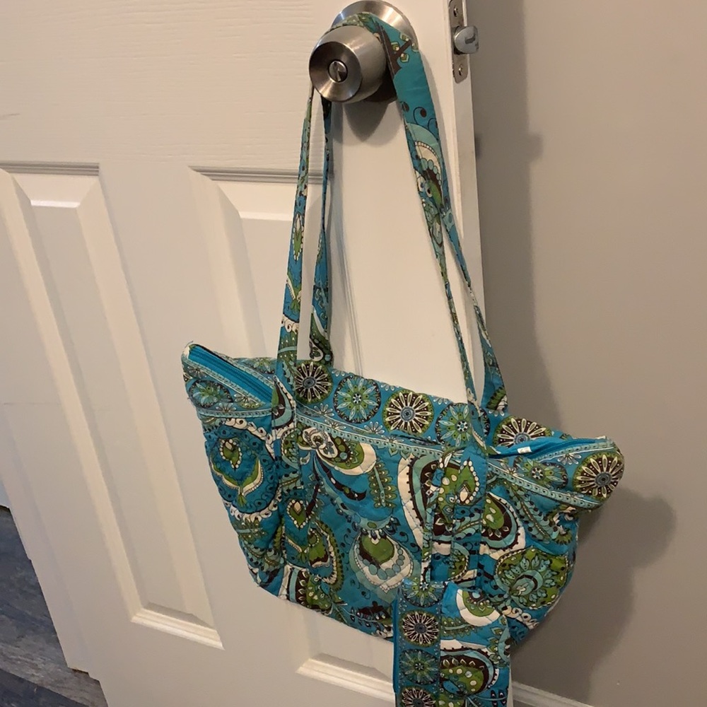 print Purse w/change or phone pouch & zip - pocket preowned - Picture 2 of 4